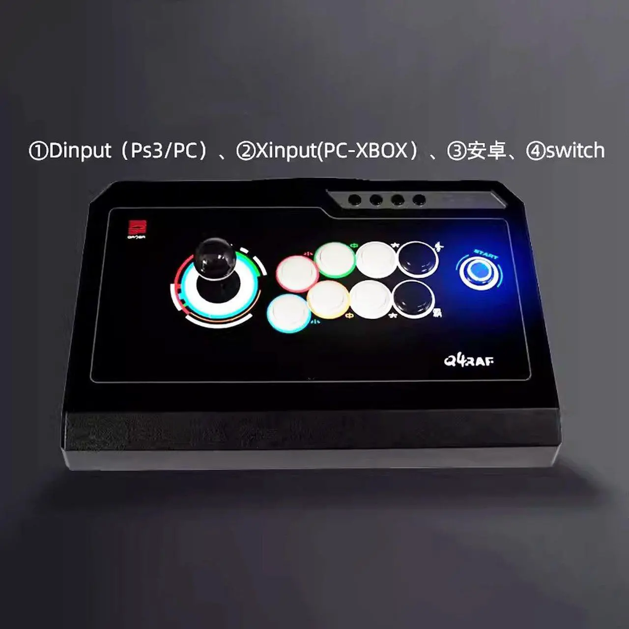 Alt view image 4 of 4 - QANBA Q4 Fluorescent (Square) Arcade Game Joystick Support switch/PS3/PC international version