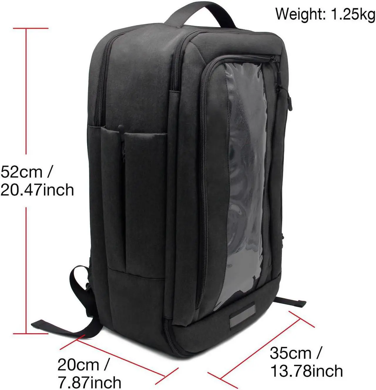 Alt view image 3 of 4 - QANBA Shield shoulder bag organizer bag Transparent Objects Display Bag international version