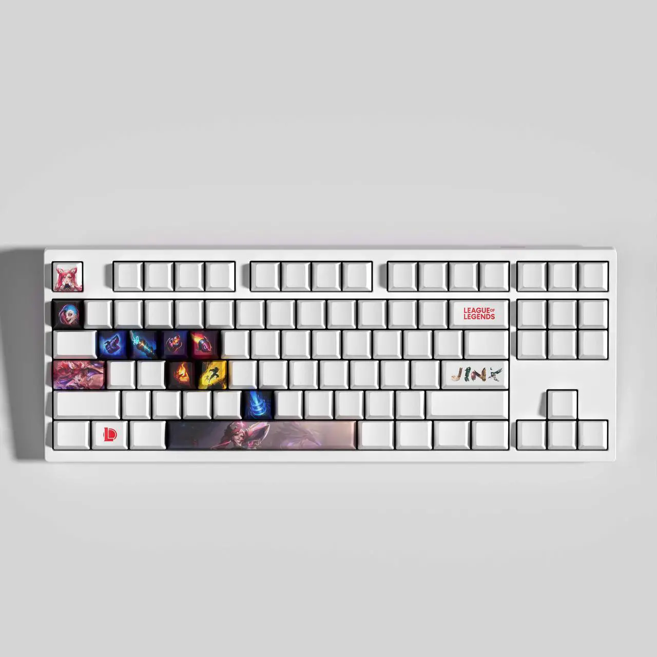 Alt view image 2 of 5 - League of Legends keycap Jinx PBT heat-sublimation keycaps 14key OEM Height