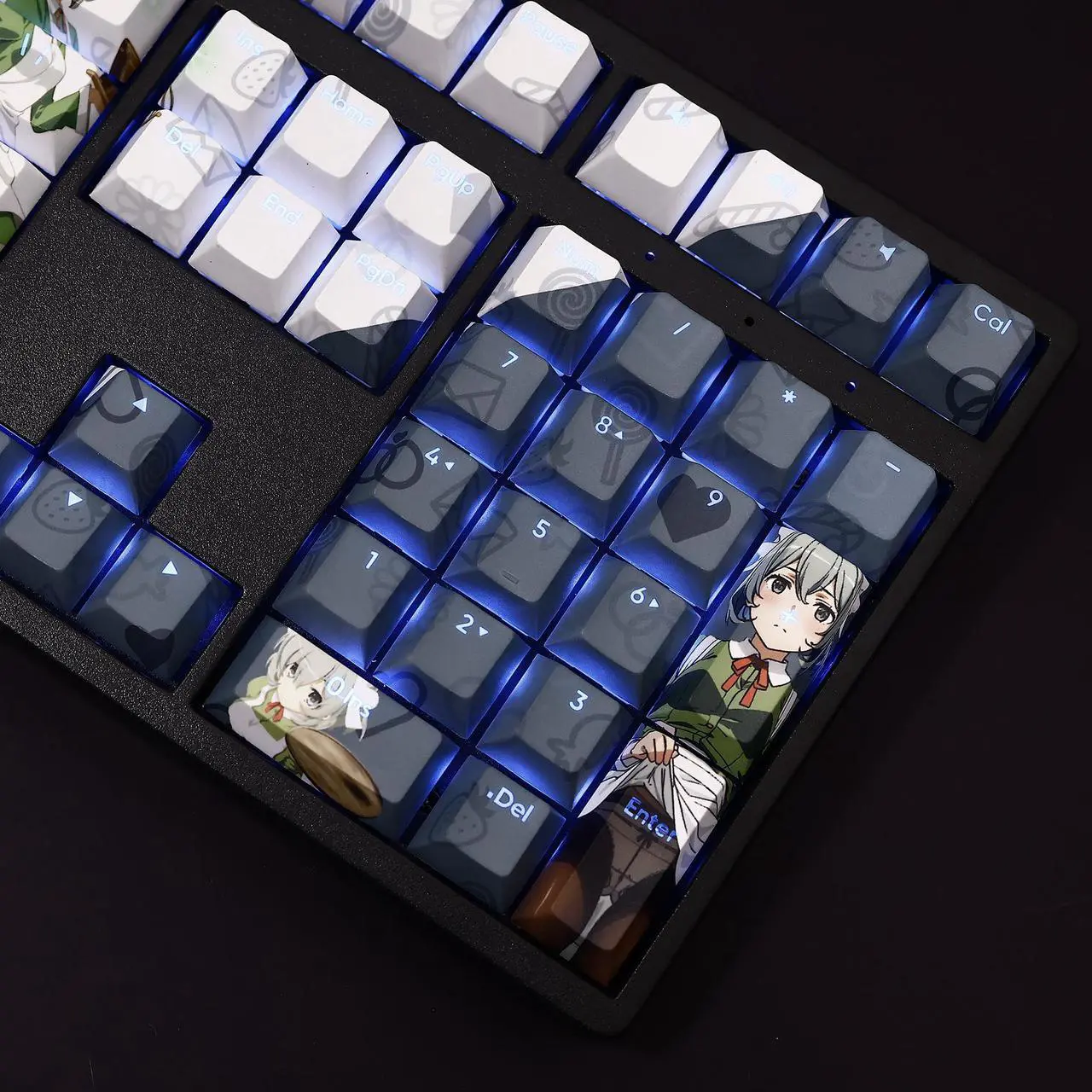 Alt view image 3 of 6 - Is It Wrong to Try to Pick Up Girls in a Dungeon? Syr Flover translucency PBT heat-sublimation keycaps 108key Cherry Height