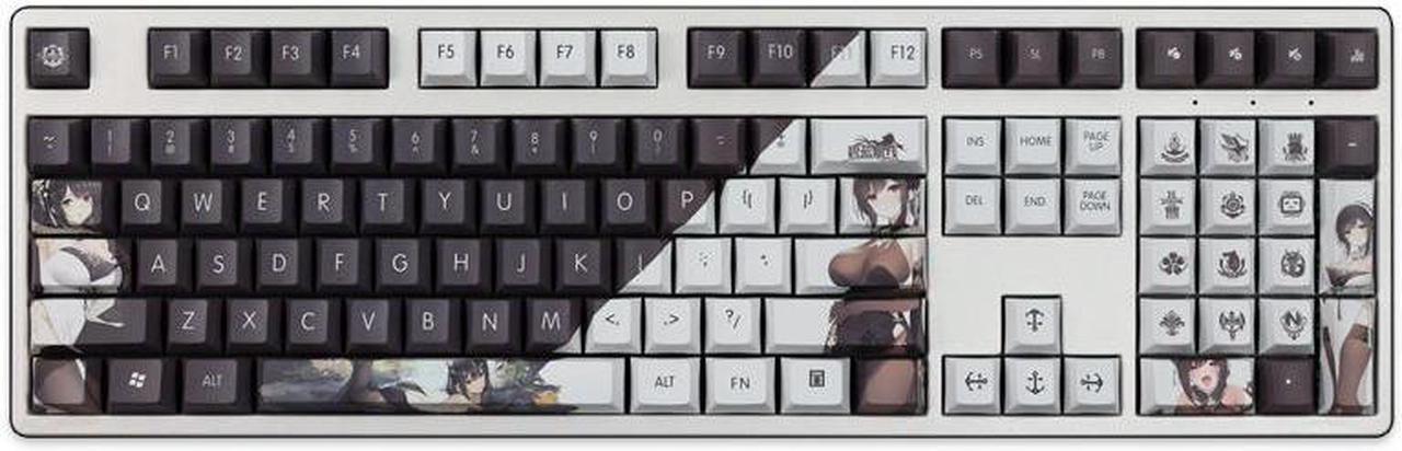 Alt view image 5 of 7 - Azur Lane ROC Chen Hai translucency PBT heat-sublimation keycaps 108key Cherry Height