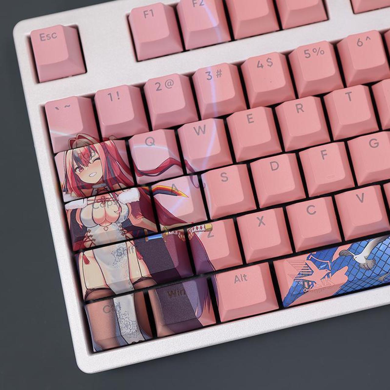 Alt view image 2 of 7 - Azur Lane USS Bremerton Light tight PBT heat-sublimation keycaps 108key Cherry Height