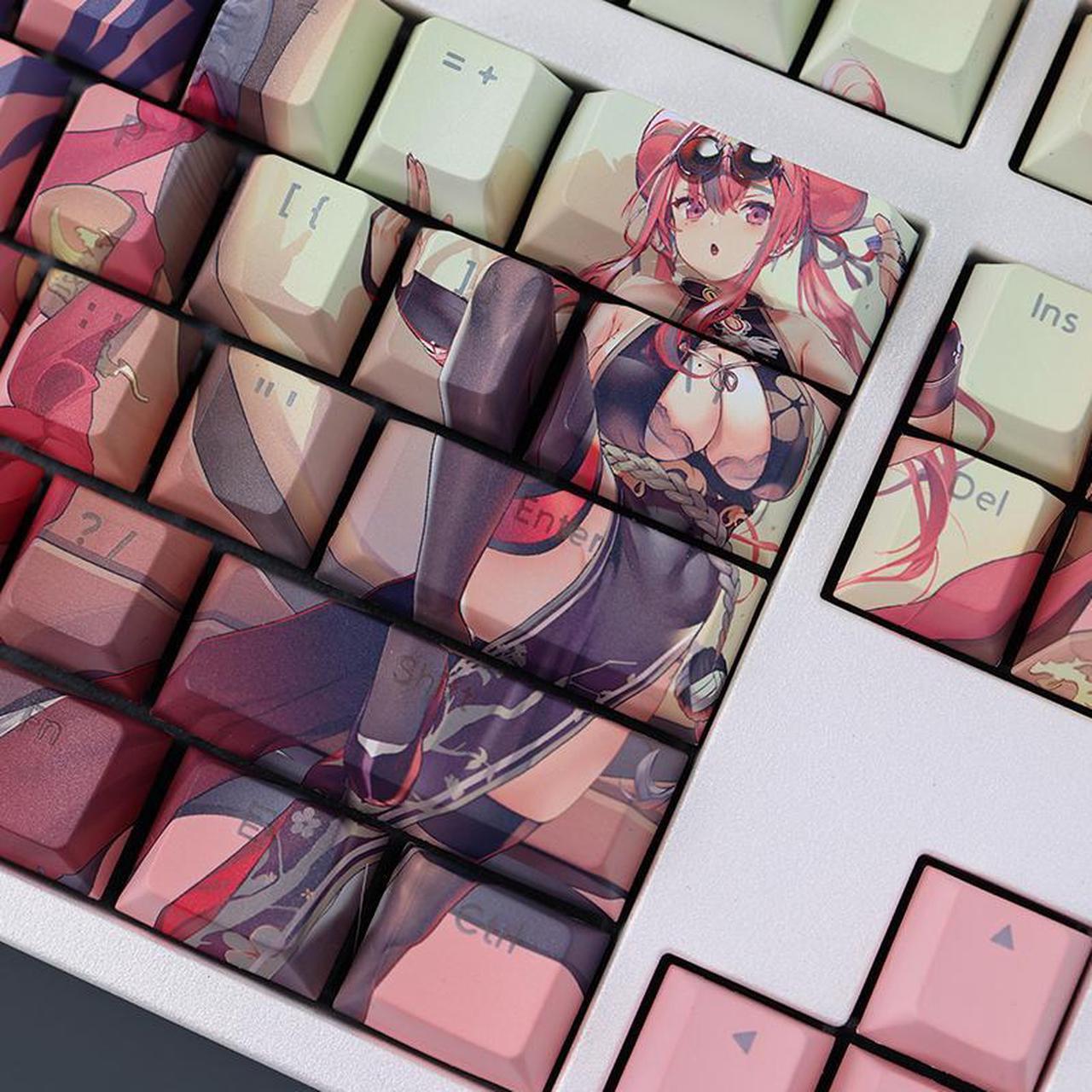Alt view image 4 of 7 - Azur Lane USS Bremerton Light tight PBT heat-sublimation keycaps 108key Cherry Height