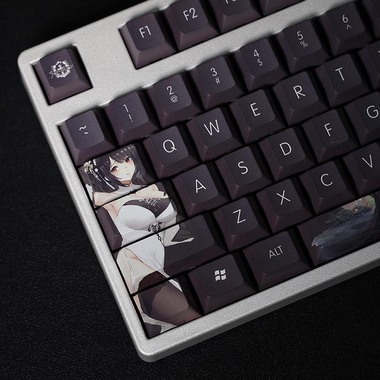 Alt view image 2 of 7 - Azur Lane ROC Chen Hai translucency PBT heat-sublimation keycaps 108key Cherry Height