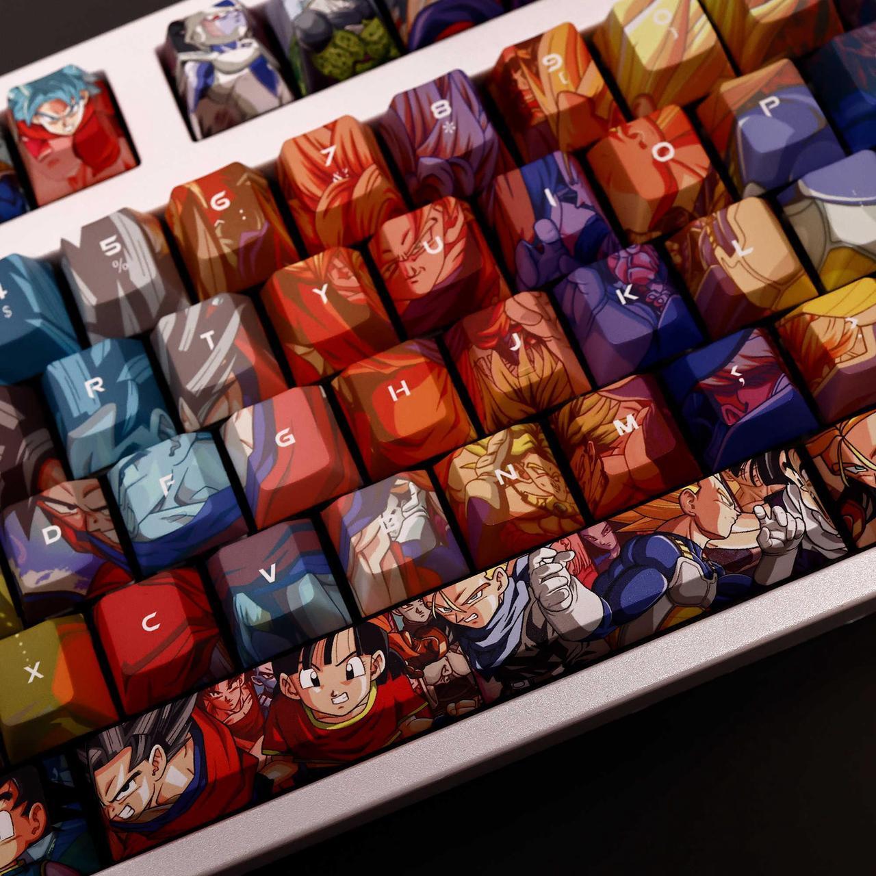 Alt view image 3 of 7 - Dragon Ball Dragon Ball translucency PBT heat-sublimation keycaps 108key Cherry Height
