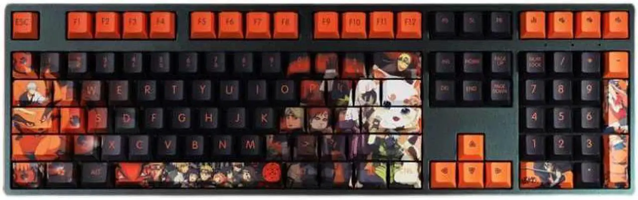 Alt view image 4 of 7 - Naruto Uzumaki NarutoLight tight PBT heat-sublimation keycaps 108key Cherry Height