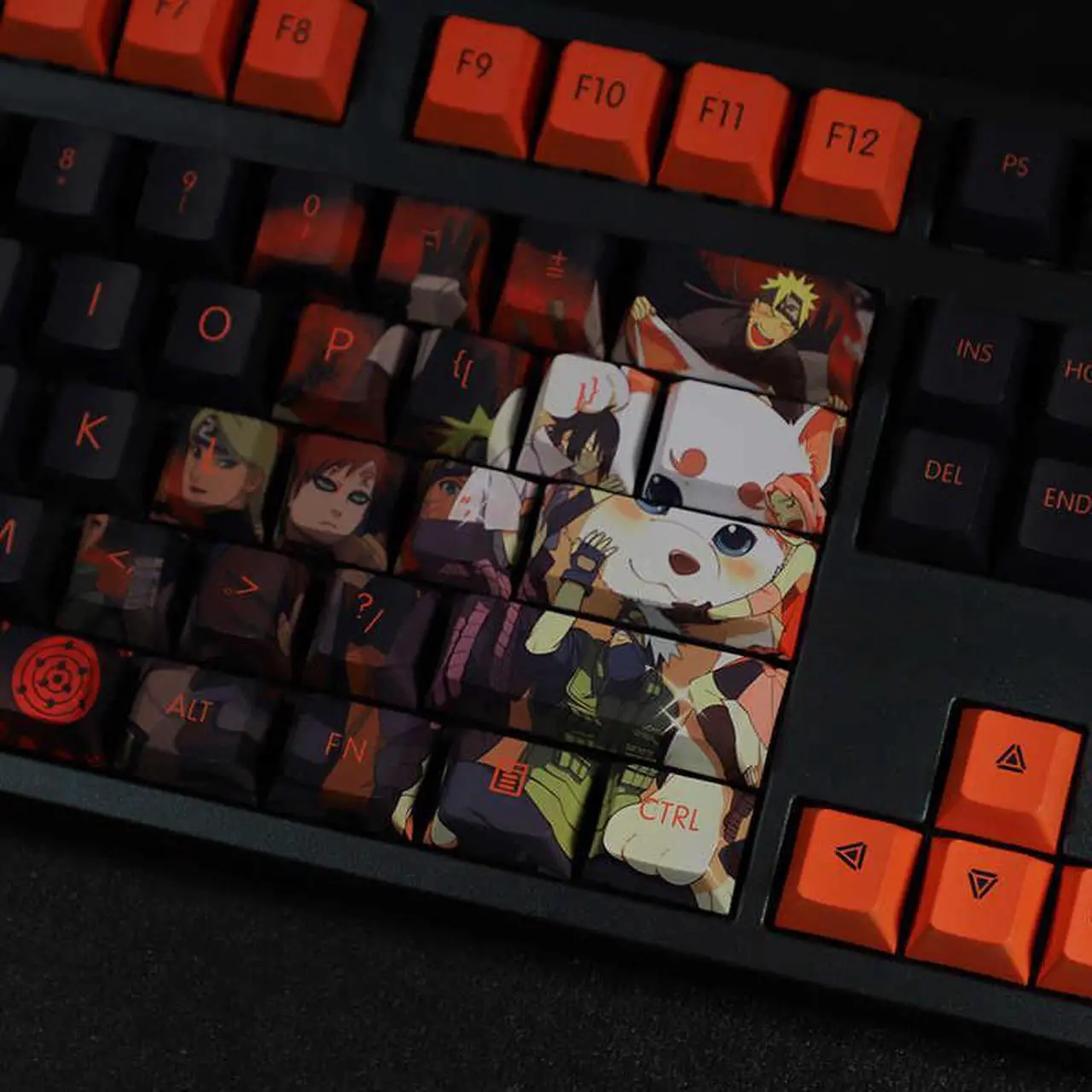 Alt view image 5 of 7 - Naruto Uzumaki NarutoLight tight PBT heat-sublimation keycaps 108key Cherry Height