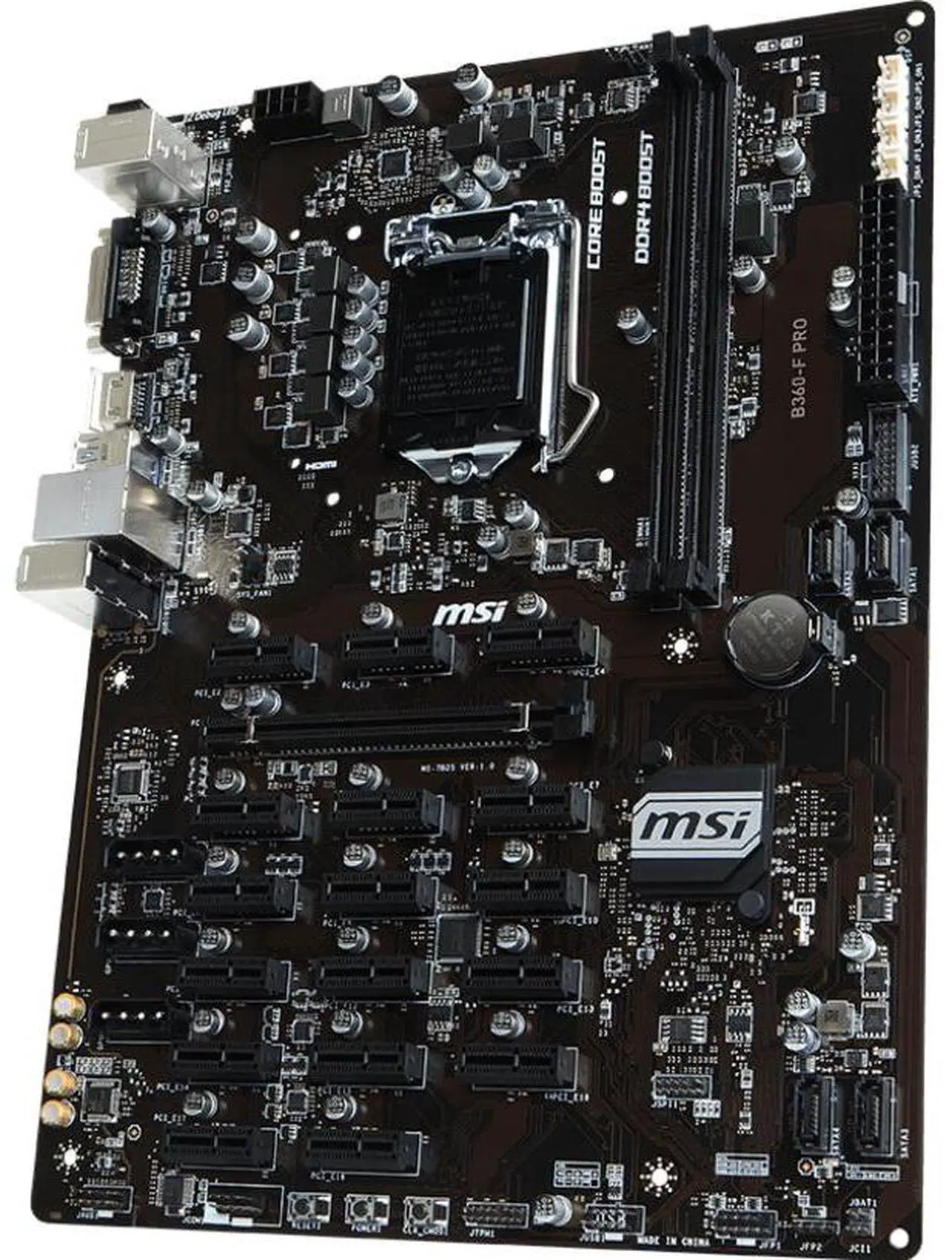 Alt view image 2 of 4 - MSI B360-F PRO Intel B360 LGA 1151 DDR4 64GB ATX Motherboard