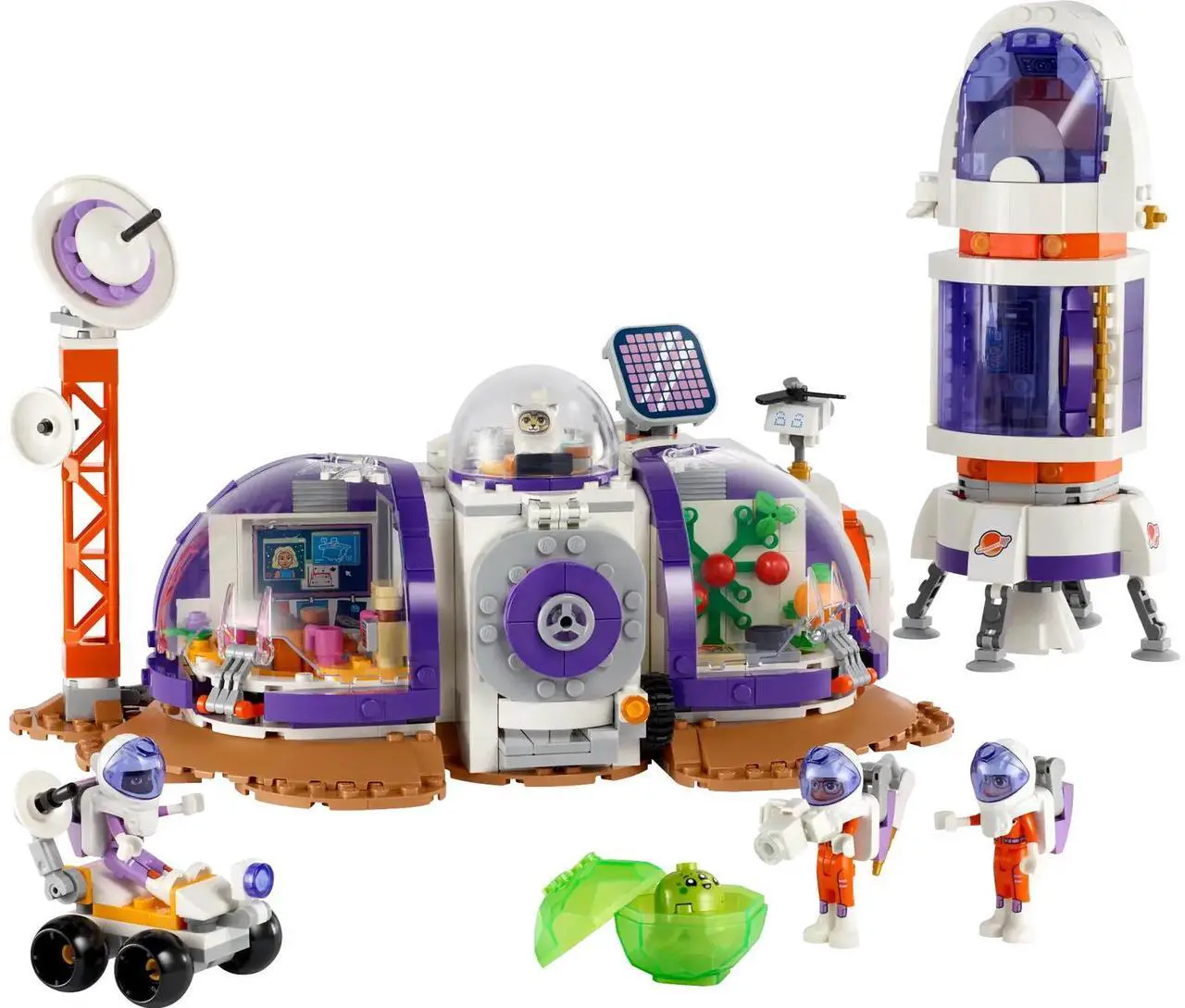 Main image of international version Friends Series 42605 Mars Space Base and Rocket Number of parts 981 Suitable for age 8+ toy building blocks