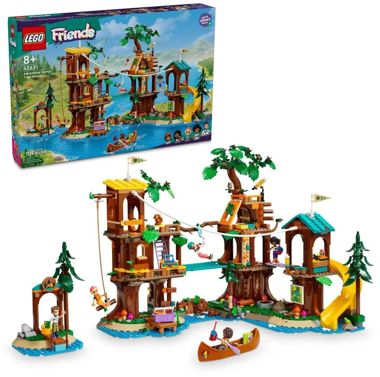 Alt view image 2 of 5 - international version Friends Series 42631 Adventure Camp Tree House Number of parts 1128 Suitable for age 8+ toy building blocks