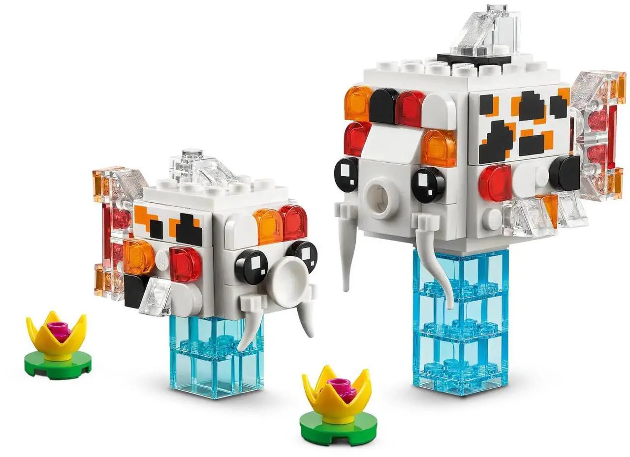 Alt view image 4 of 5 - international version BrickHeadz Series 40545 Koi Fish Number of parts 203 Suitable for age 8+ toy building blocks