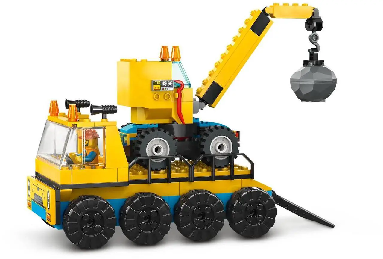 Alt view image 4 of 5 - international version city Series 60391 Construction Trucks and Wrecking Ball Crane Number of parts 235 Suitable for age 4+ toy building blocks