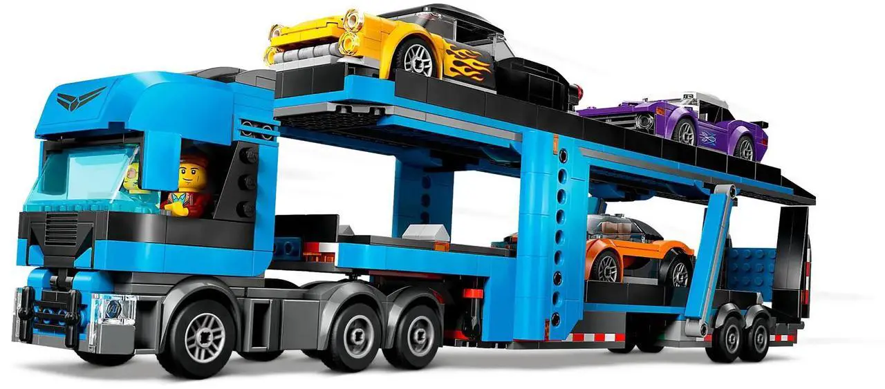 Alt view image 3 of 5 - international version city Series 60408 Car Transporter Truck with Sports Cars Number of parts 998 Suitable for age 7+ toy building blocks