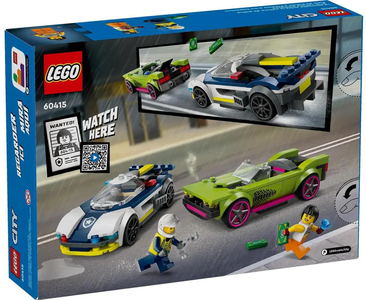 Alt view image 5 of 5 - international version city Series 60415 Police Car and Muscle Car Chase Number of parts 213 Suitable for age 6+ toy building blocks