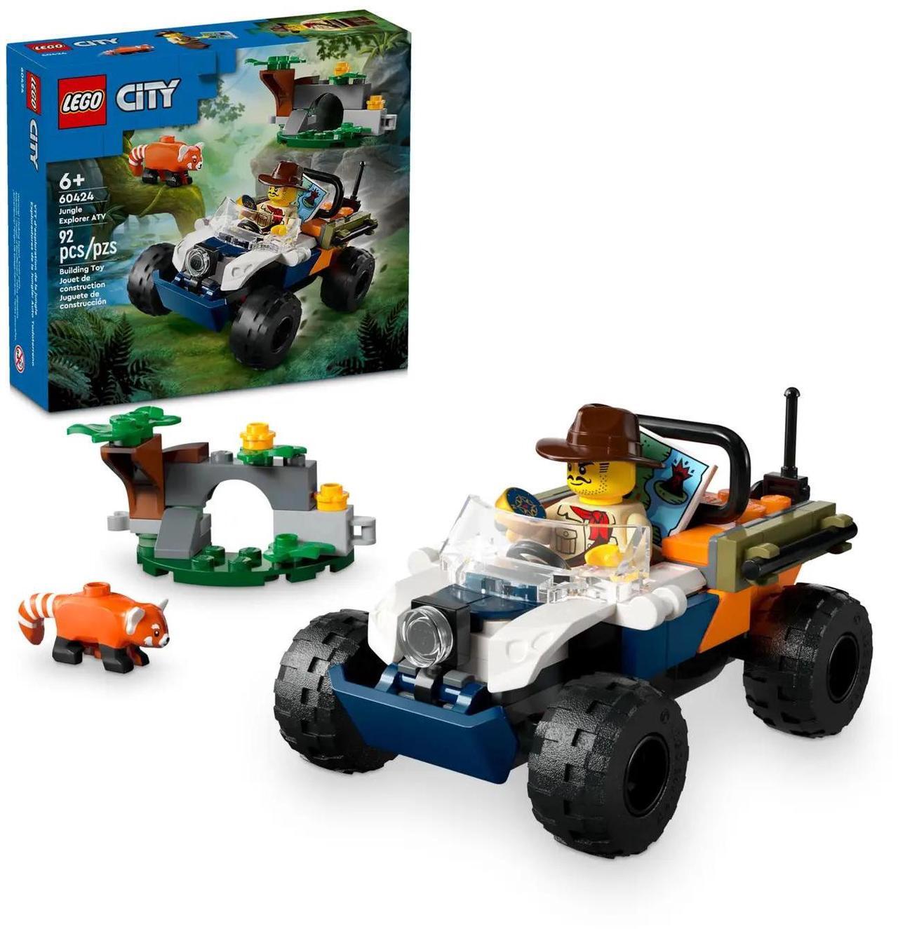 Alt view image 7 of 7 - international version city Series 60424 Jungle Explorer ATV Red Panda Mission Number of parts 92 Suitable for age 6+ toy building blocks