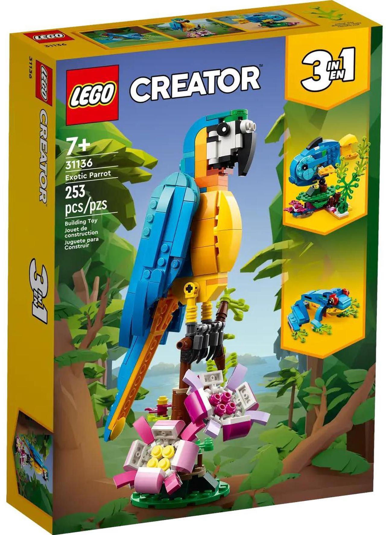 Alt view image 2 of 5 - international version Creator Series 31136 Exotic Parrot Number of parts 253 Suitable for age 7+ toy building blocks