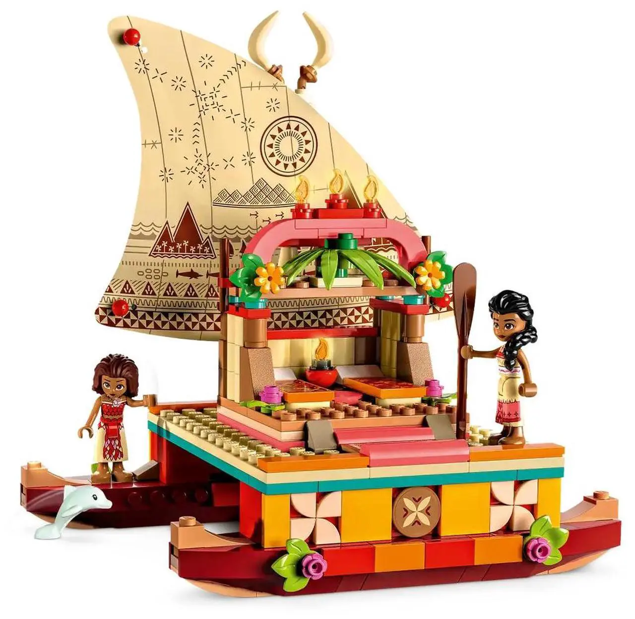 Alt view image 3 of 5 - international version Disney Series 43210 Moana's Wayfinding Boat Number of parts 321 Suitable for age 6+ toy building blocks