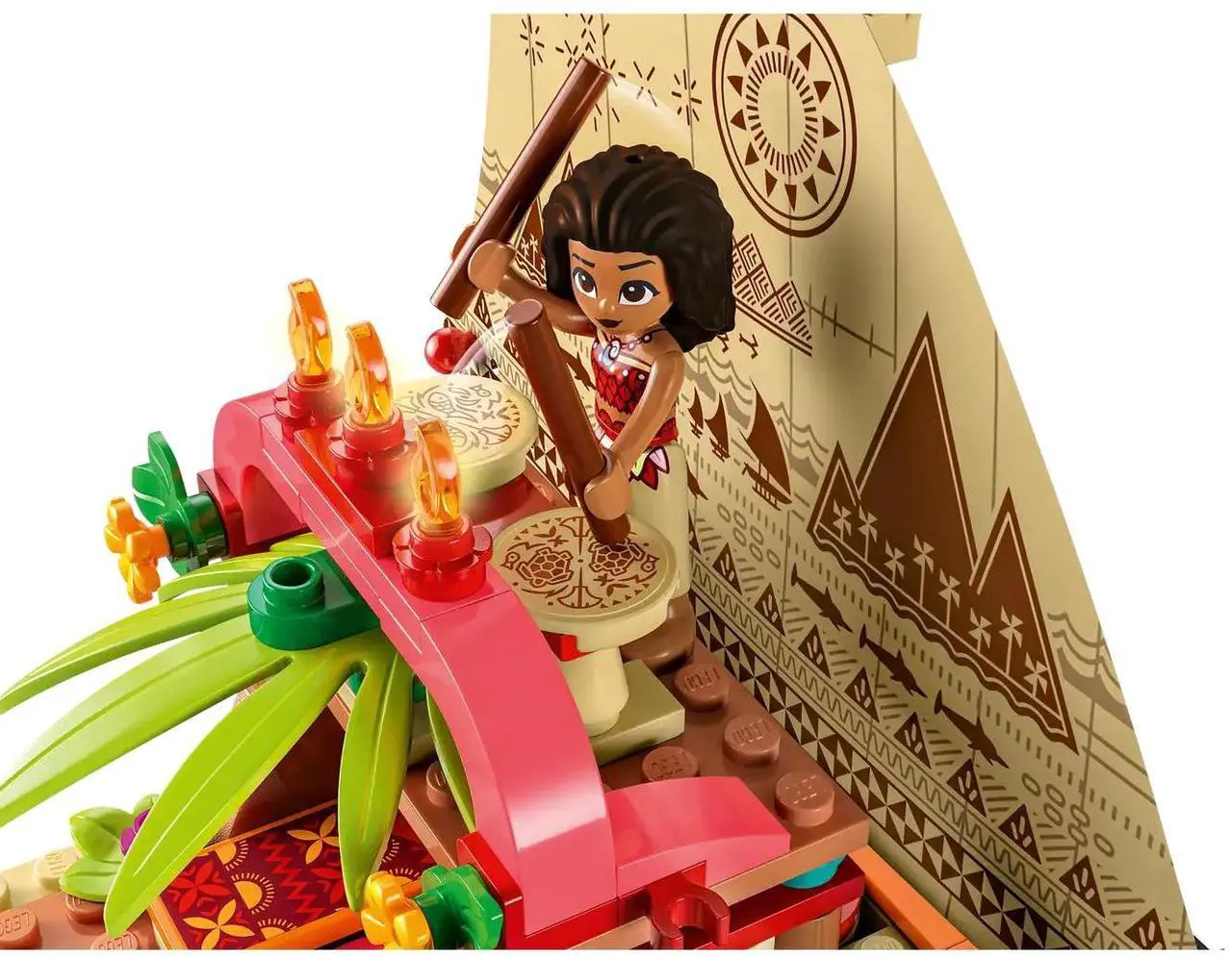 Alt view image 4 of 5 - international version Disney Series 43210 Moana's Wayfinding Boat Number of parts 321 Suitable for age 6+ toy building blocks