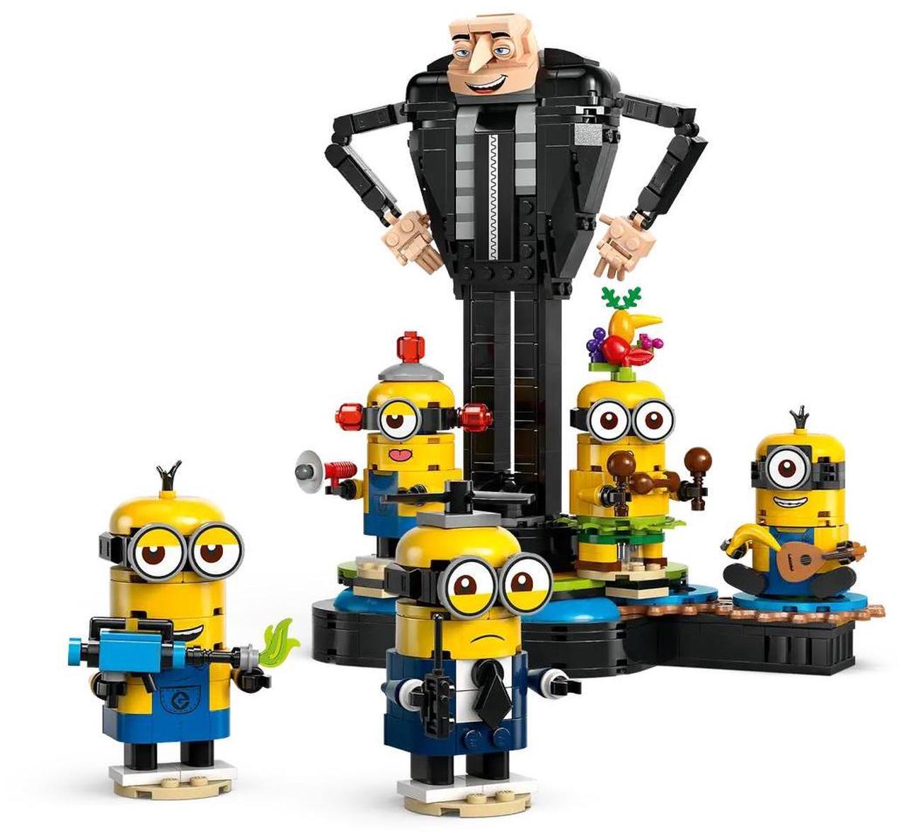 Alt view image 3 of 5 - international version Despicable Me and Minion toys Series 75582 Brick-Built Gru and Minions Number of parts 839 Suitable for age 9+ toy building blocks