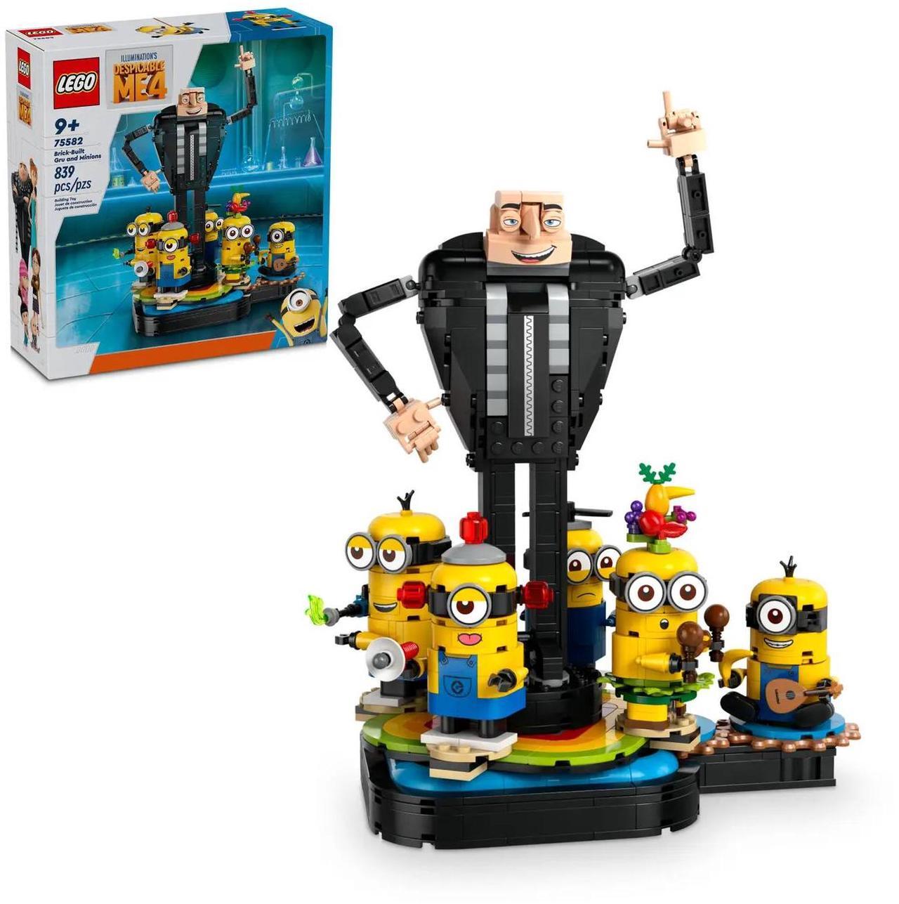 Alt view image 2 of 5 - international version Despicable Me and Minion toys Series 75582 Brick-Built Gru and Minions Number of parts 839 Suitable for age 9+ toy building blocks