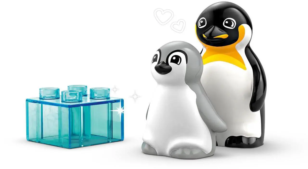 Alt view image 5 of 5 - international version duplo Series 10442 Wild Animal Families: Penguins & Lions Number of parts 10 Suitable for age 2+ toy building blocks