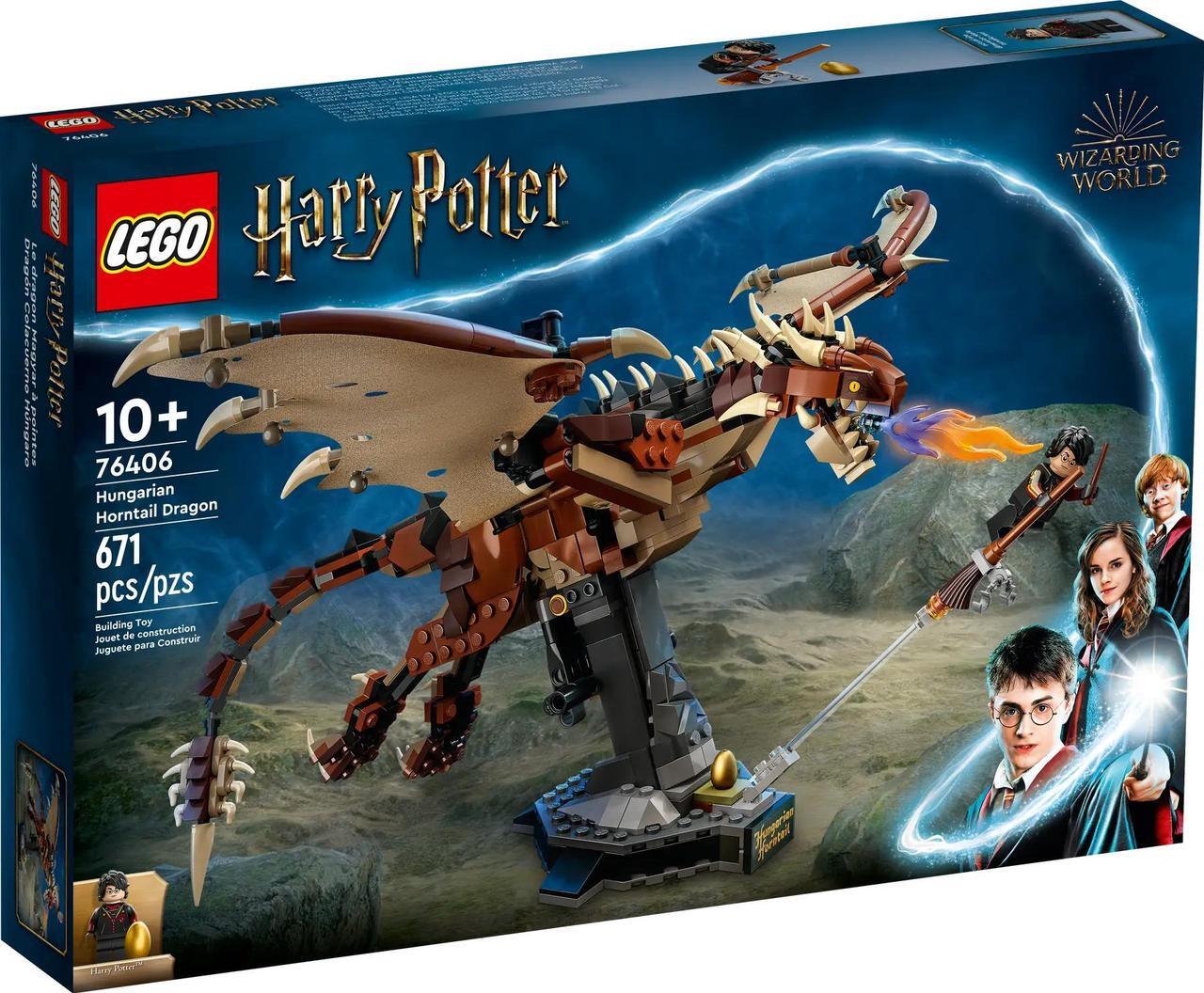 Alt view image 2 of 5 - international version Harry Potter Series 76406 Hungarian Horntail Dragon Number of parts 671 Suitable for age 8+ toy building blocks