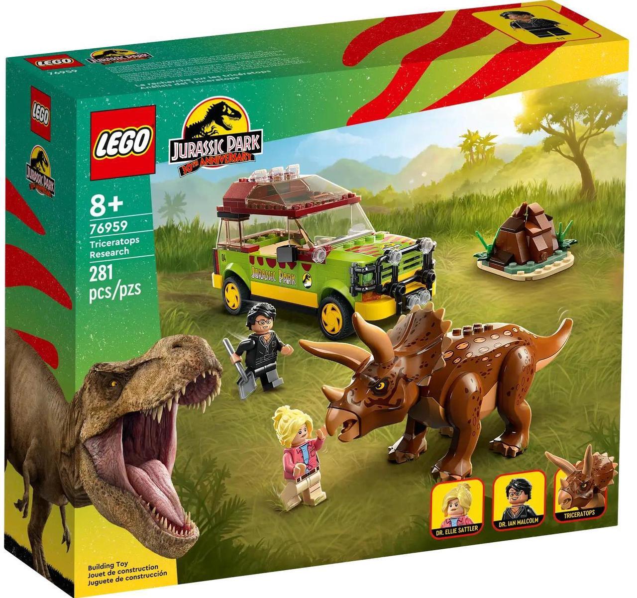Alt view image 2 of 5 - international version jurassic world Series 76959 Triceratops Research Number of parts 281 Suitable for age 8+ toy building blocks