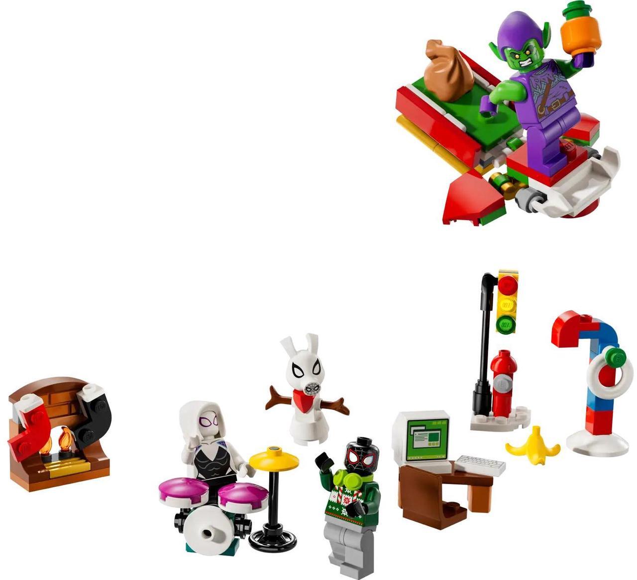 Alt view image 2 of 5 - international version marvel Series 76293 Spider-Man 2024 Advent Calendar Number of parts 246 Suitable for age 7+ toy building blocks