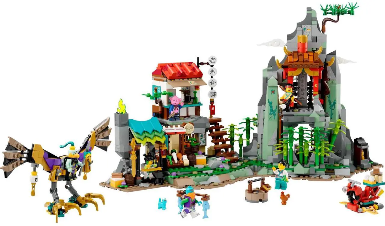Main image of international version monkie kid Series 80044 Monkie Kid's Team Hideout Number of parts 1582 Suitable for age 9+ toy building blocks