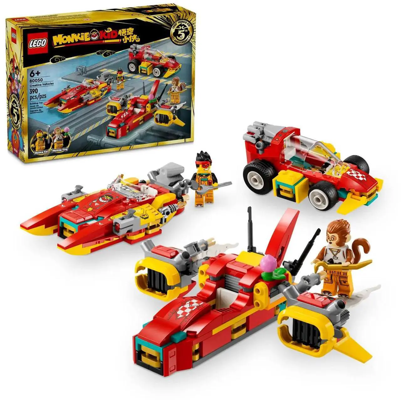 Alt view image 2 of 5 - international version monkie kid Series 80050 Creative Vehicles Number of parts 390 Suitable for age 6+ toy building blocks