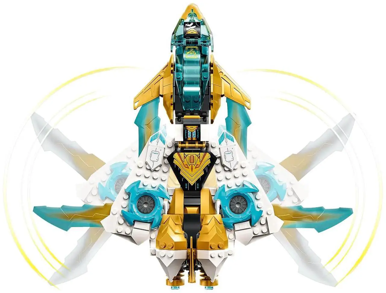 Alt view image 4 of 5 - international version ninjago Series 71770 Zane's Golden Dragon Jet Number of parts 258 Suitable for age 7+ toy building blocks