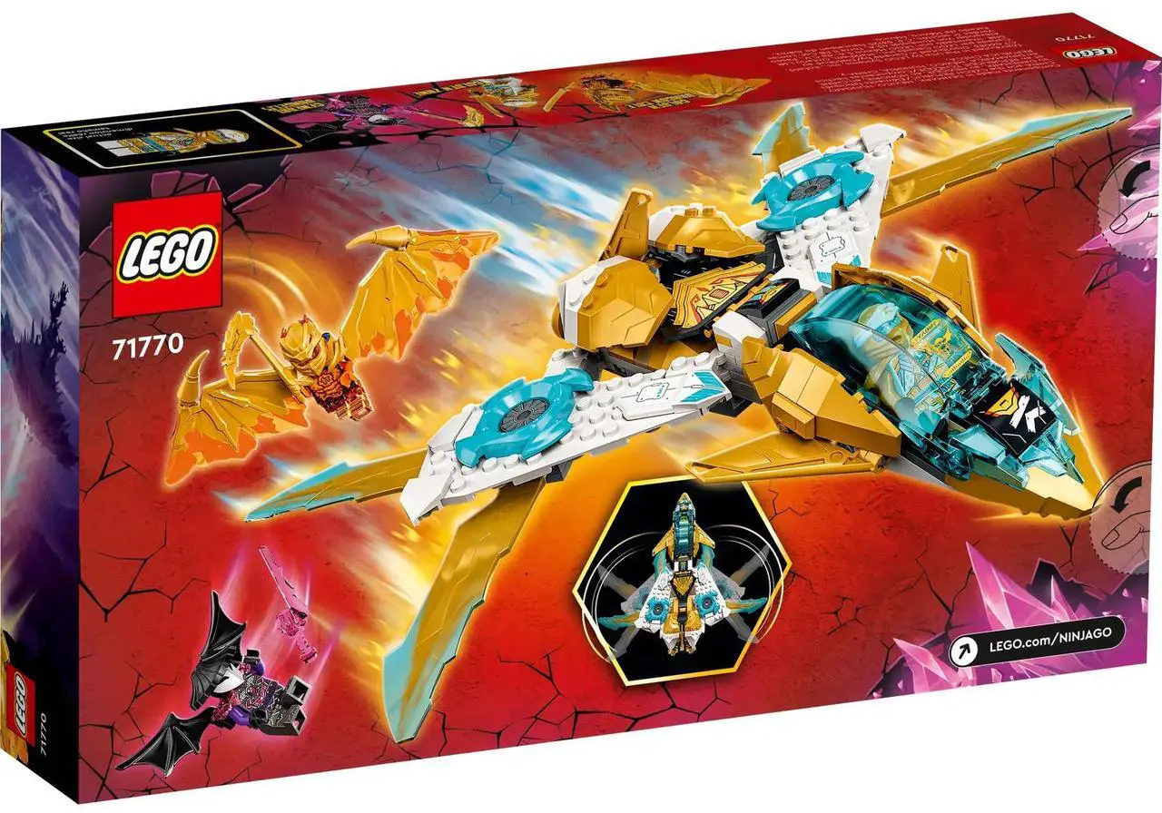 Alt view image 5 of 5 - international version ninjago Series 71770 Zane's Golden Dragon Jet Number of parts 258 Suitable for age 7+ toy building blocks