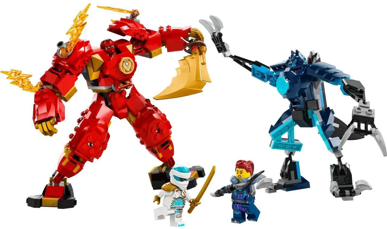 Main image of international version ninjago Series 71808 Kai's Elemental Fire Mech Number of parts 322 Suitable for age 7+ toy building blocks