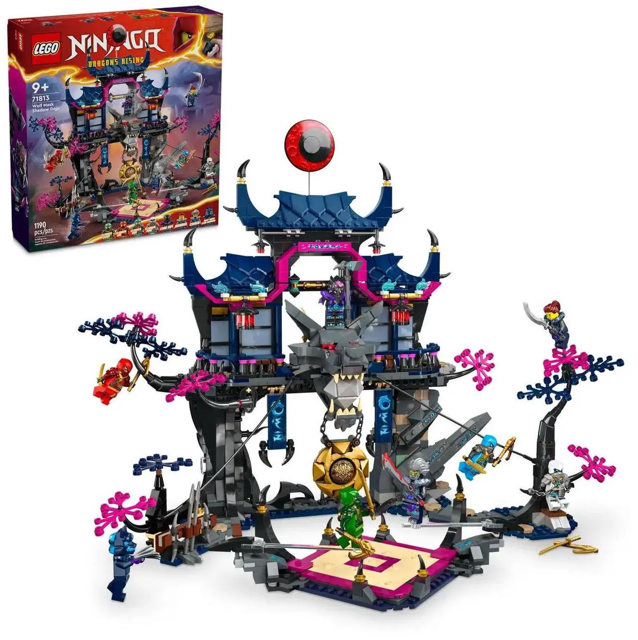 Alt view image 2 of 5 - international version ninjago Series 71813 Wolf Mask Shadow Dojo Number of parts 1190 Suitable for age 9+ toy building blocks