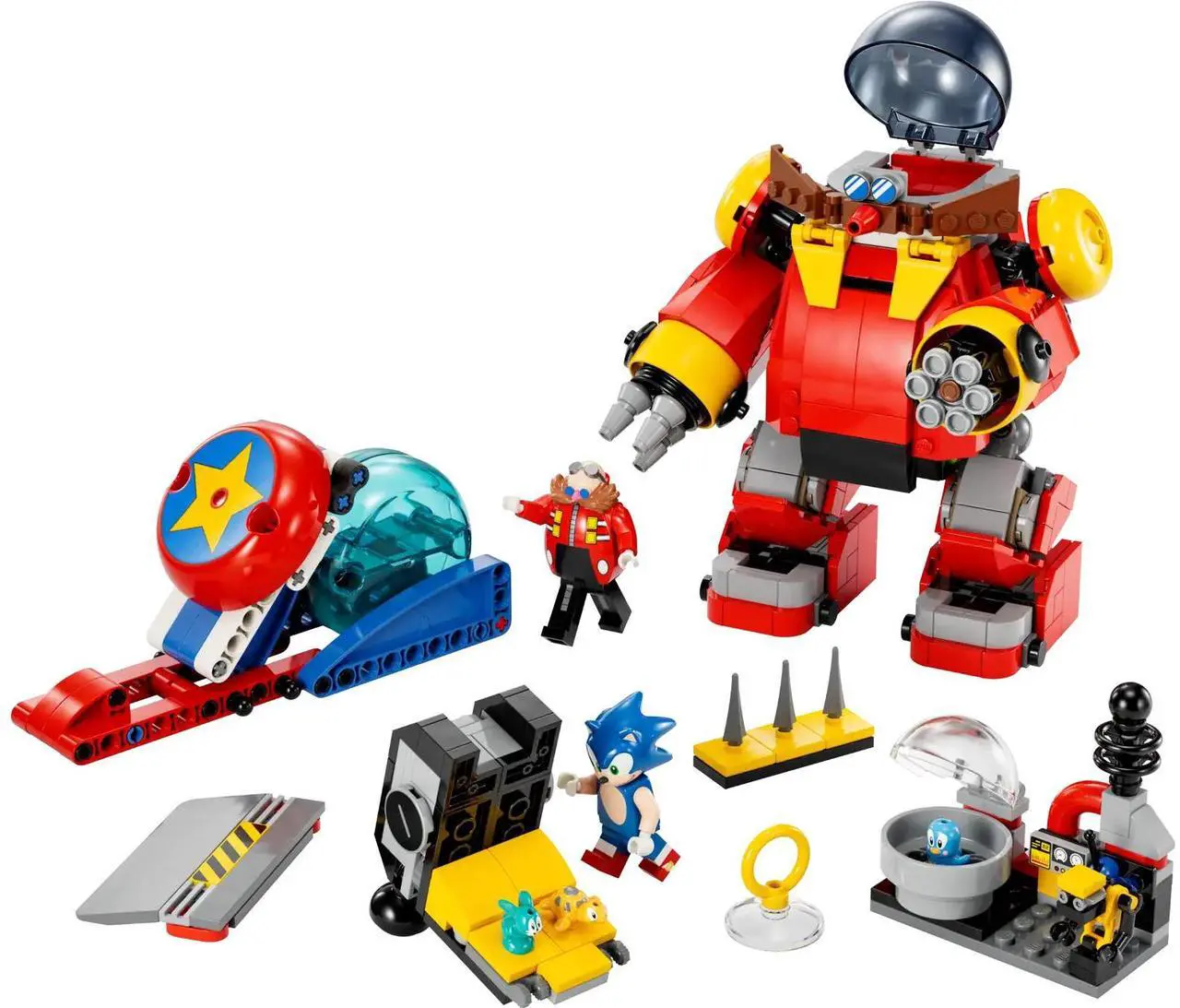 Alt view image 3 of 5 - international version sonic the hedgehog Series 76993 Sonic vs. Dr. Eggman's Death Egg Robot Number of parts 615 Suitable for age 8+ toy building blocks