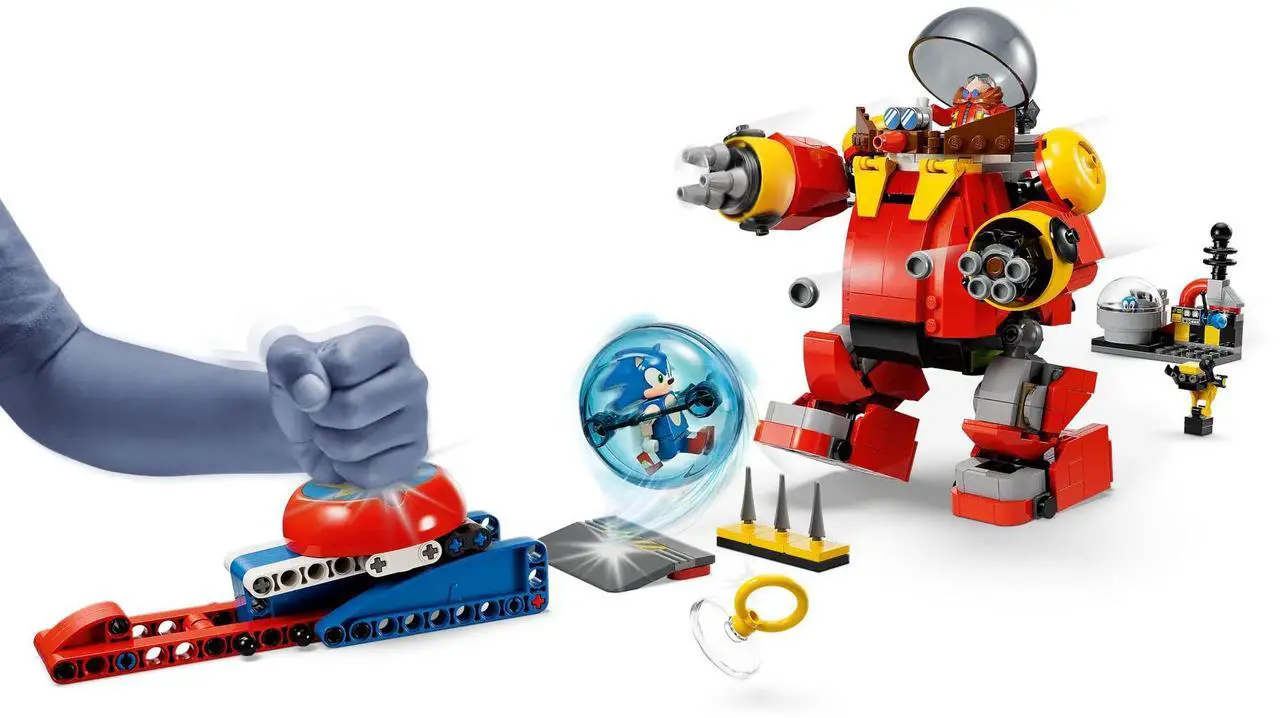 Main image of international version sonic the hedgehog Series 76993 Sonic vs. Dr. Eggman's Death Egg Robot Number of parts 615 Suitable for age 8+ toy building blocks