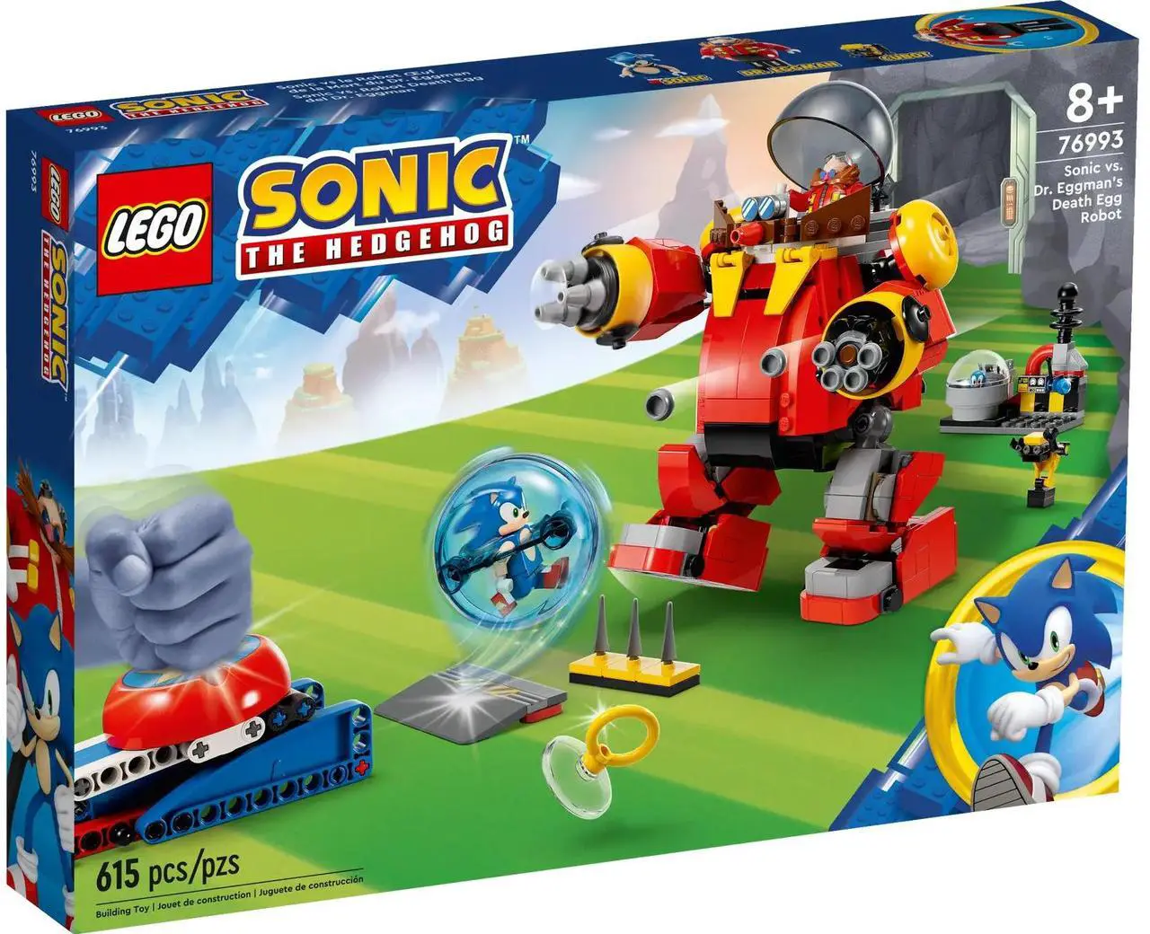 Alt view image 2 of 5 - international version sonic the hedgehog Series 76993 Sonic vs. Dr. Eggman's Death Egg Robot Number of parts 615 Suitable for age 8+ toy building blocks