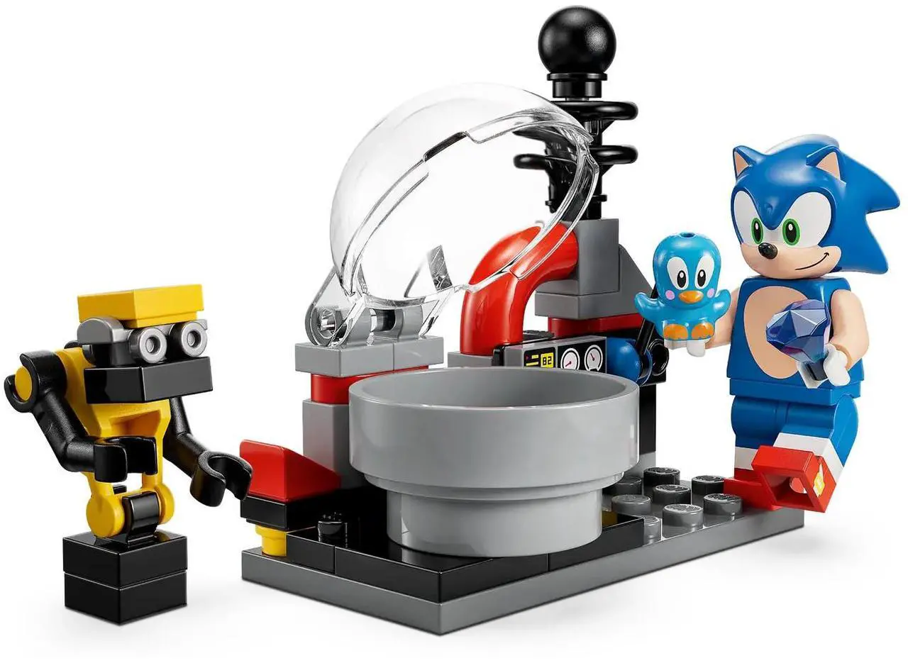 Alt view image 5 of 5 - international version sonic the hedgehog Series 76993 Sonic vs. Dr. Eggman's Death Egg Robot Number of parts 615 Suitable for age 8+ toy building blocks