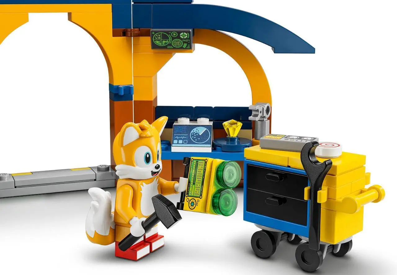 Alt view image 4 of 5 - international version sonic the hedgehog Series 76991 Tails' Workshop and Tornado Plane Number of parts 376 Suitable for age 6+ toy building blocks