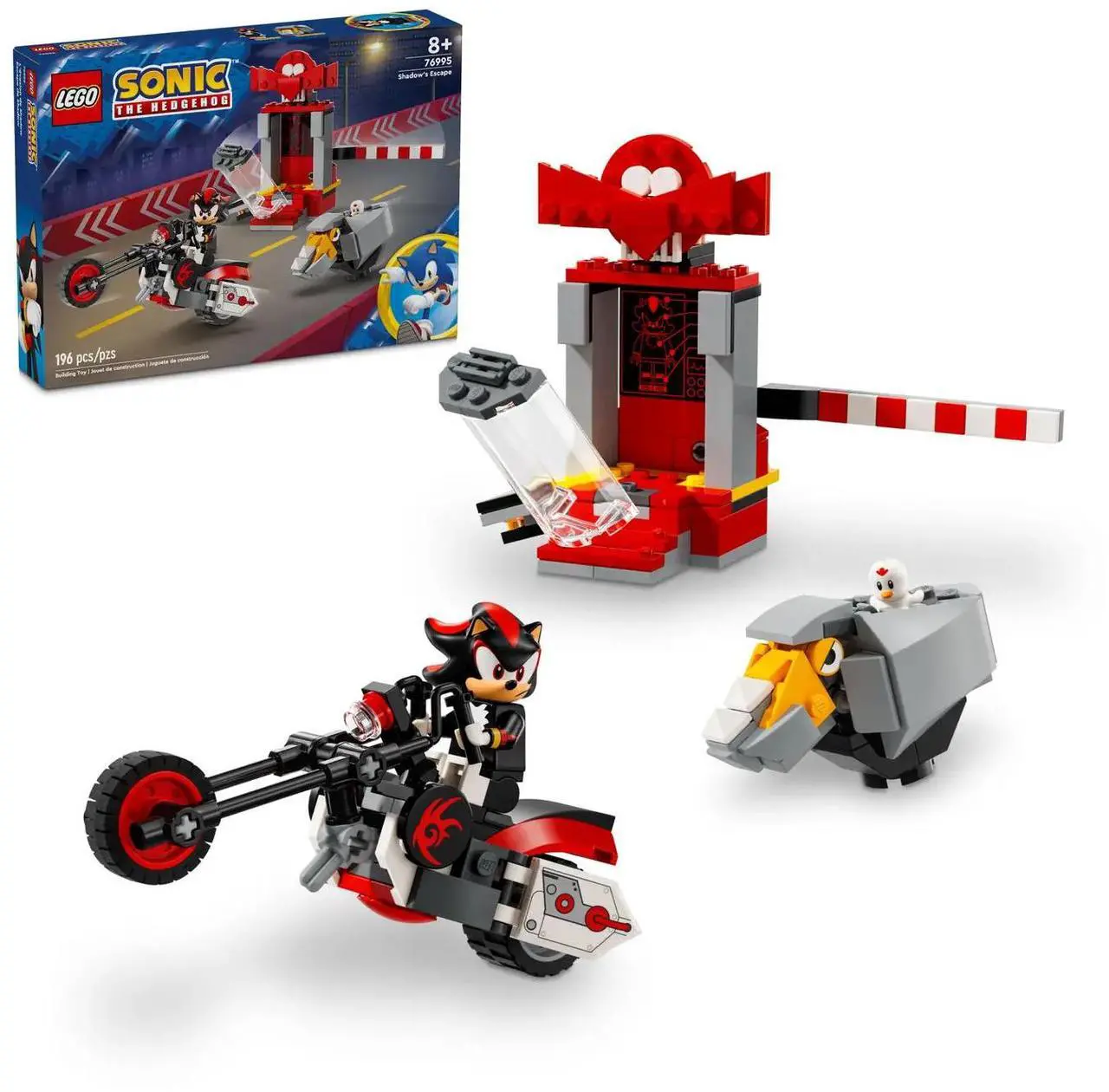 Alt view image 2 of 5 - international version sonic the hedgehog Series 76995 Shadow the Hedgehog Escape Number of parts 196 Suitable for age 8+ toy building blocks