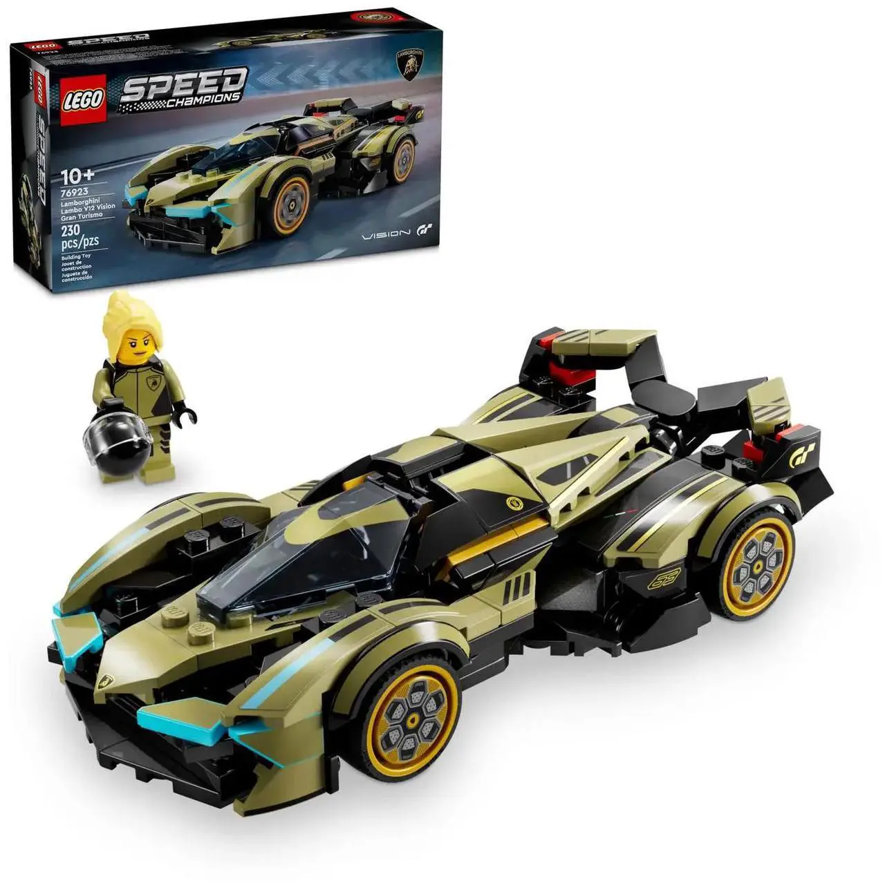 Alt view image 2 of 5 - international version speed champions Series 76923 Lamborghini Lambo V12 Vision GT Super Car Number of parts 230 Suitable for age 10+ toy building blocks