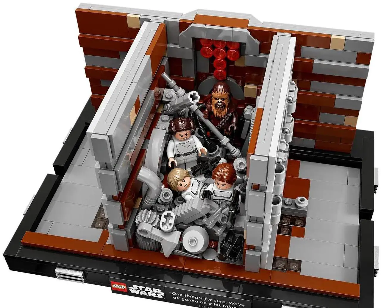 Alt view image 3 of 5 - international version star wars Series 75339 Death Star Trash Compactor Diorama Number of parts 802 Suitable for age 18+ toy building blocks