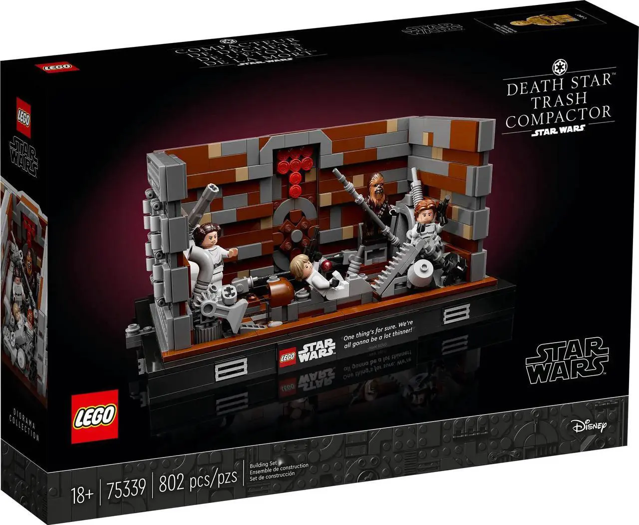 Alt view image 2 of 5 - international version star wars Series 75339 Death Star Trash Compactor Diorama Number of parts 802 Suitable for age 18+ toy building blocks