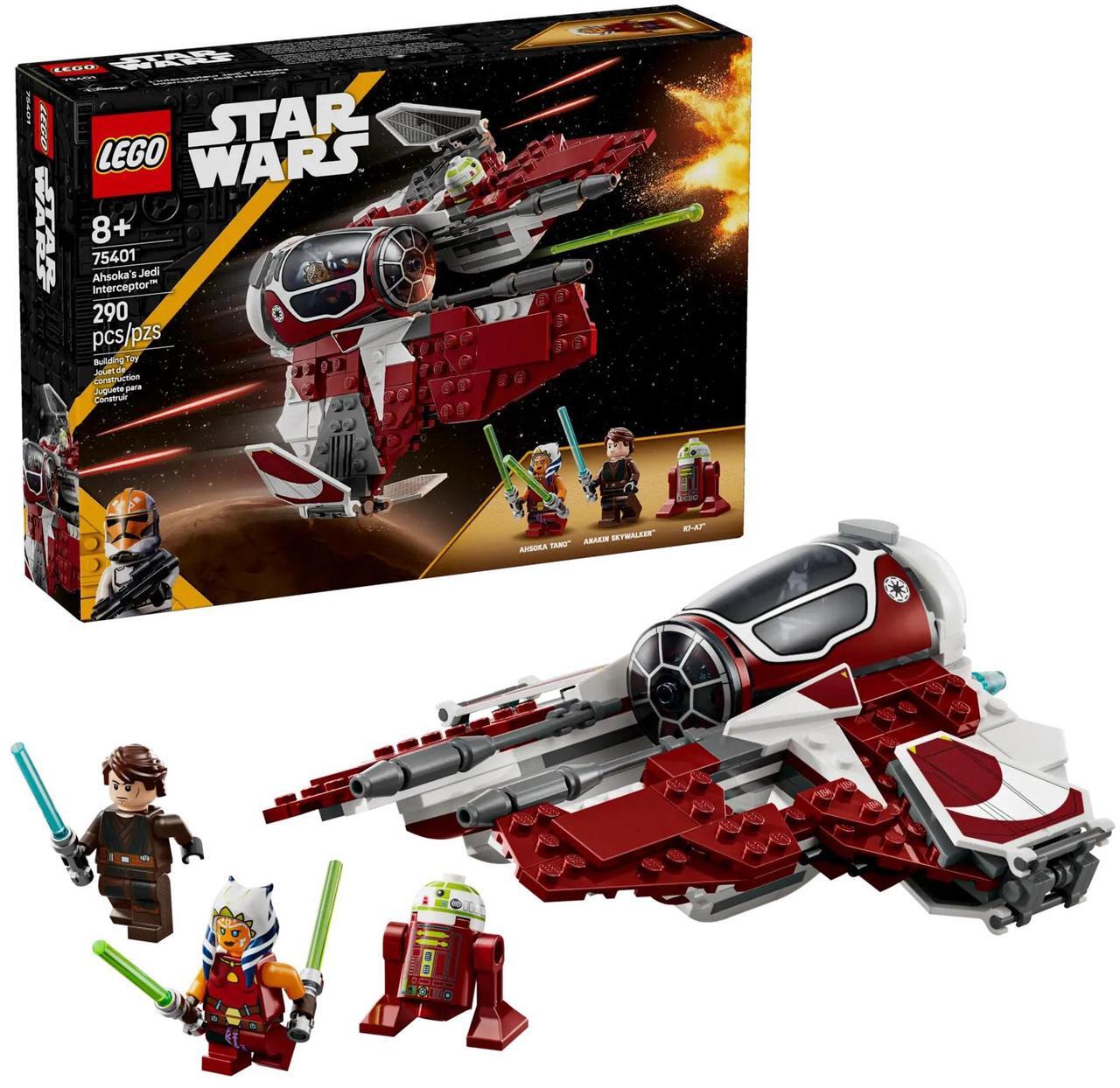 Alt view image 2 of 5 - international version star wars Series 75401 Ahsoka's Jedi Interceptor Number of parts 290 Suitable for age 8+ toy building blocks
