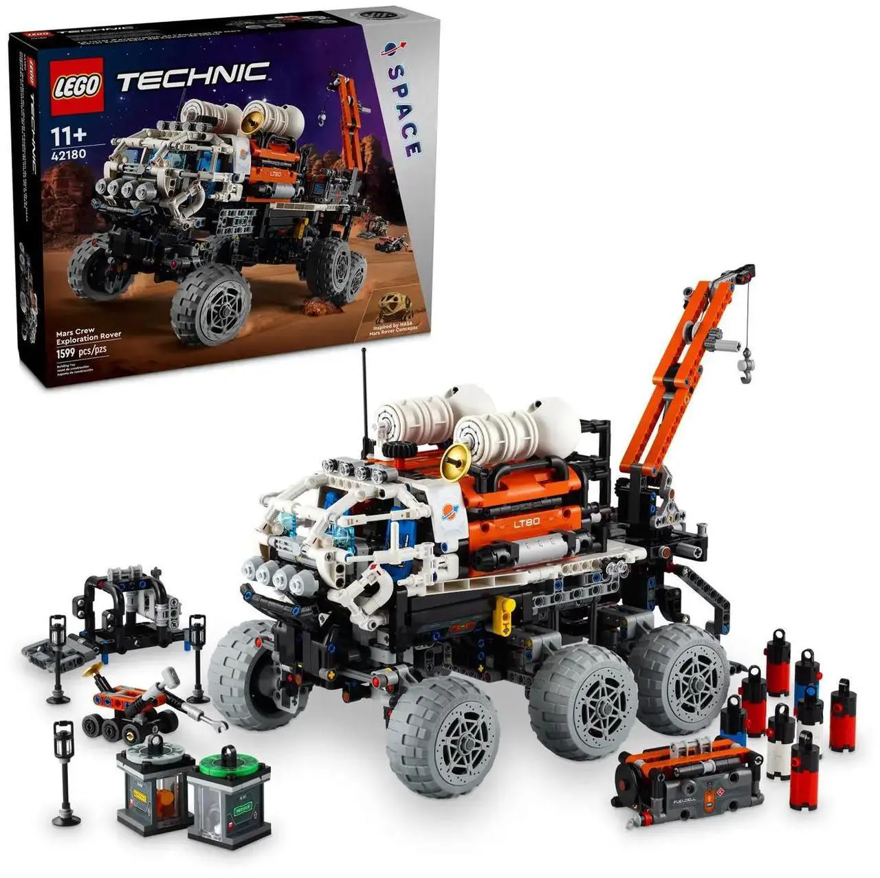 Alt view image 2 of 5 - international version TECHHNIC Series 42180 Mars Crew Exploration Rover Number of parts 1599 Suitable for age 11+ toy building blocks