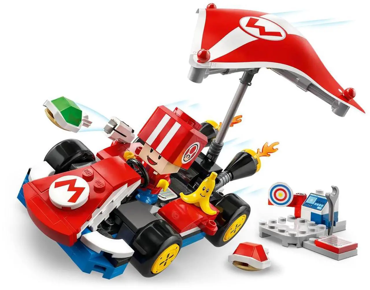 Alt view image 4 of 5 - international version super mario Series 72032 Mario Kart  Standard Kart Number of parts 174 Suitable for age 7+ toy building blocks