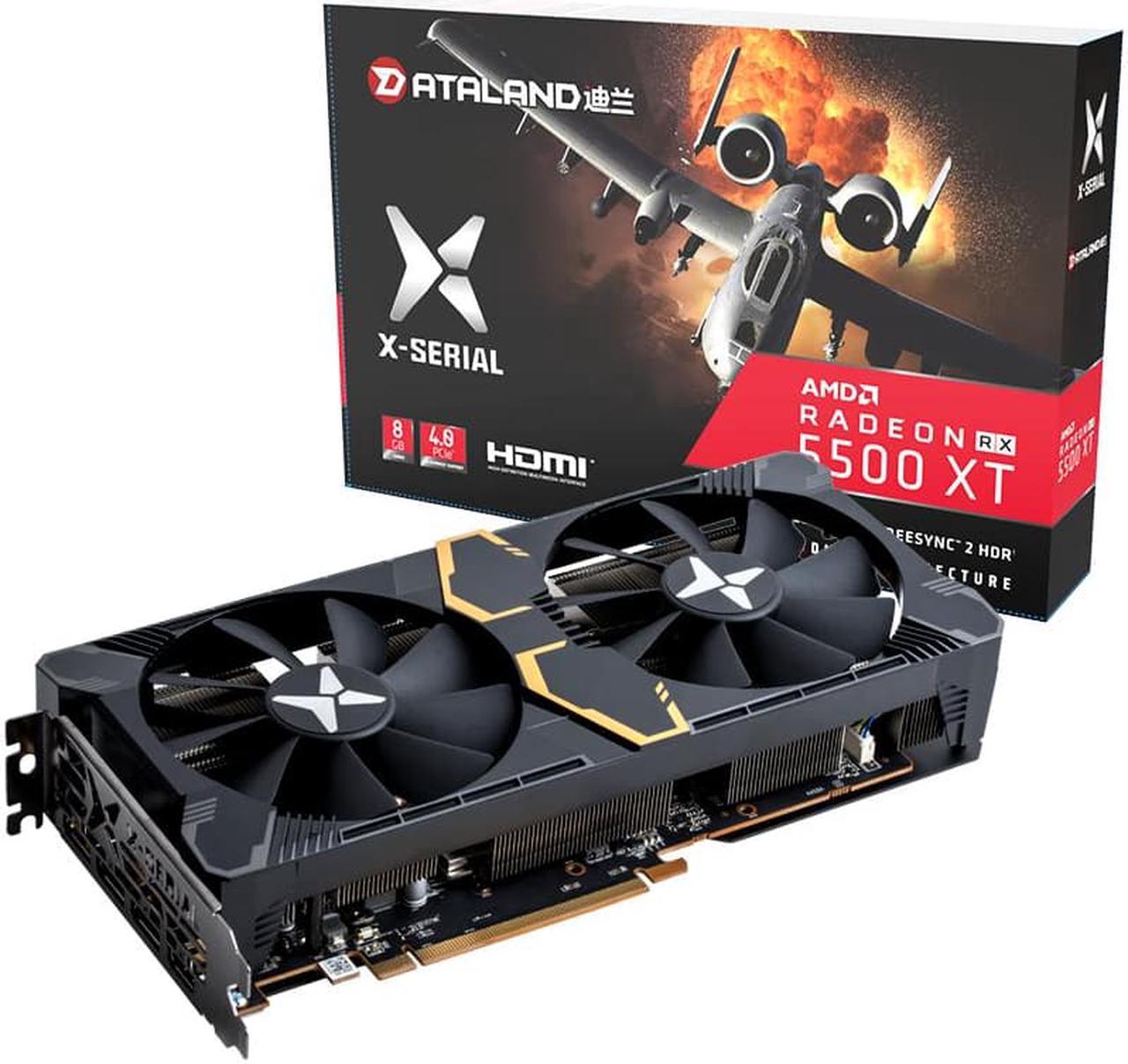 Dataland Delan RX 5500 XT 8G X Warrior GDDR6 128-bit HDMI/ DisplayPort x3 7680×4320@60Hz Video Cards