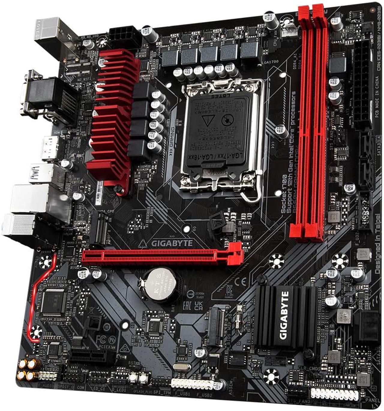 GIGABYTE B660M GAMING DDR4 LGA 1700 Intel 12th mATX Motherboard, with Phases Hybrid Digital VRM with MOS Heatsink, 2 x PCIe 4.0 M.2, 2.5GbE LAN, Rear USB 3.2 Gen 1 Type-C, RGB FUSION 2.0, Motherboards