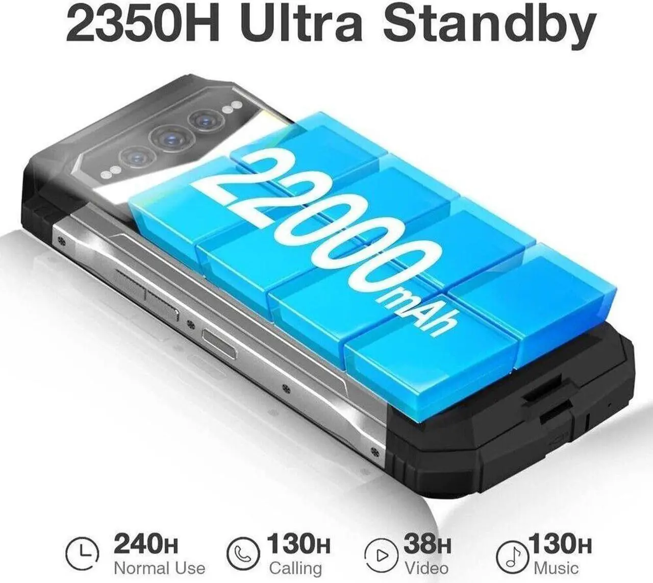 Alt view image 5 of 7 - DOOGEE S100 PRO Rugged Smartphone 22000mAh (12GB+8gb)+256GB 4G Unlocked Phone global version