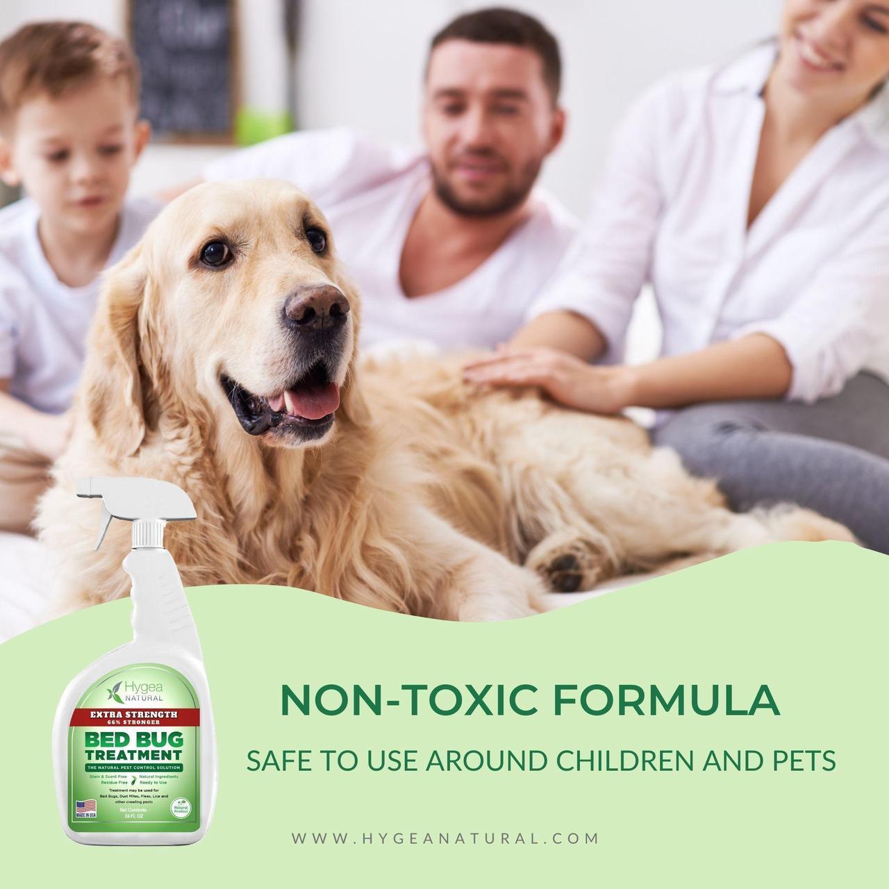 Alt view image 2 of 6 - Bed Bug & Mite Extra Strength 24oz Spray by Hygea Natural  New Formula 66% Stronger- Stain & Scent Free Treatment  Natural Formula - Child & Pet Safe- Natural Bed Bug Spray, dust Mites, lice